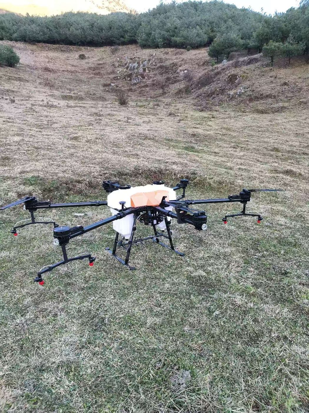 Plant-protection UAV on a field site